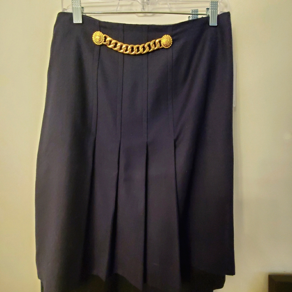 ●CELINE●Half Pleated Wool Skirts!
